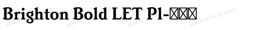 Brighton Bold LET Pl字体转换